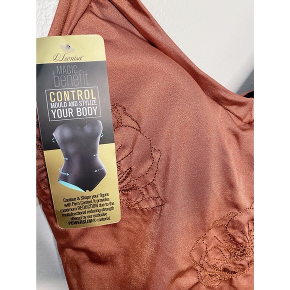 Leonisa Tie-Back Double Strap Sculpting Slimming One-Piece Swimsuit  NWT - Picture 4 of 11